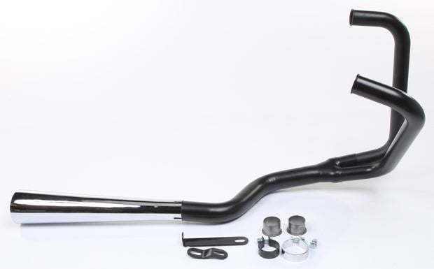 Full System 2/1 Megaphone Honda Black/Chrome
