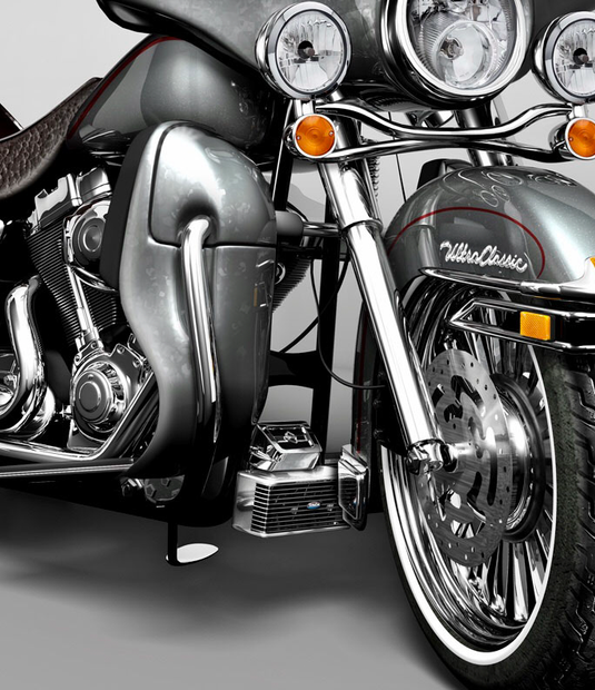 Front Mount Oil Cooler Evo/Tc Touring `94 08  Chrome