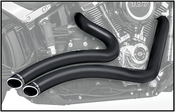 Sharp Curve Radius Black W/Black Tip M8 Softail