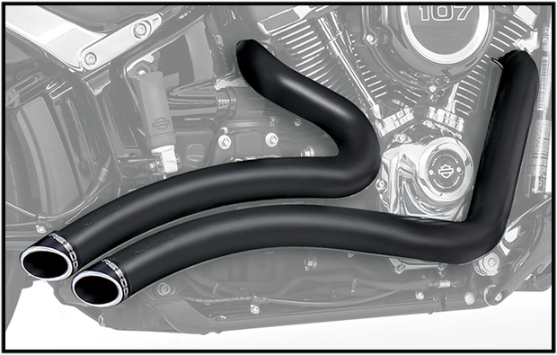 Sharp Curve Radius Black W/Black Tip M8 Softail