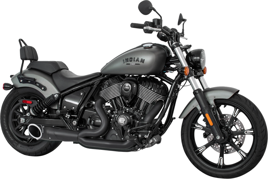 Turnout 2 1 4.5" Combat Endcap Indian Chief Bk/Bk