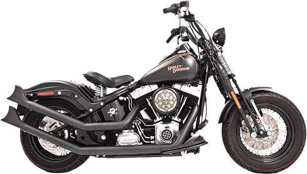 Upsweep W/Fishtails Black `86 17 Softail