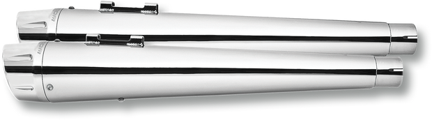 Combat Slip Ons 4.5" Chrome W/Chrome Tip `17 Up Flt/H