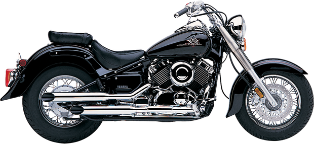 Blvd Slashcut Slip On Chrome Yam V Star 650