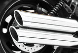 Rolled Edge Slip On Chrome W/Chrome Tip Vrod
