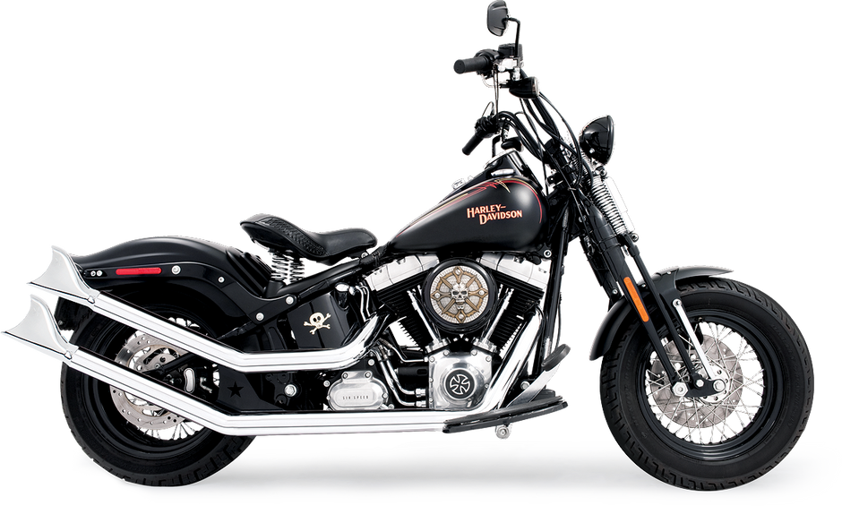 Upsweep W/Fishtails Chrome `86 17 Softail