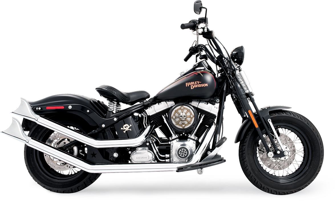 Upsweep W/Fishtails Chrome `86 17 Softail