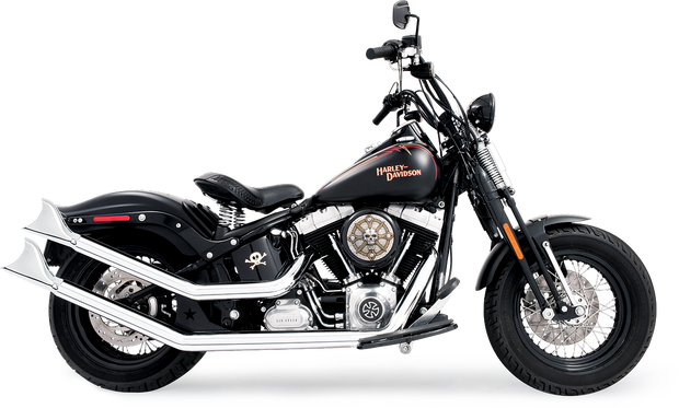 Upsweep W/Fishtails Chrome `86 17 Softail