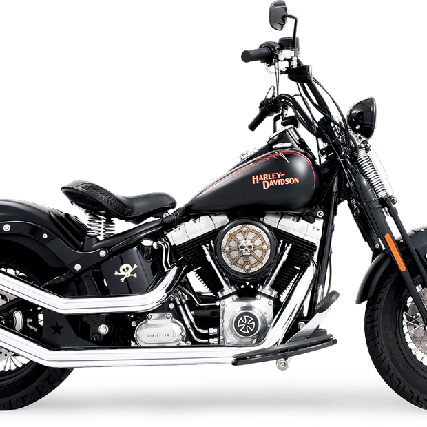 Upsweep W/Fishtails Chrome `86 17 Softail