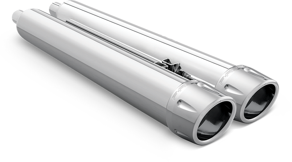 Combat Slip Ons 4.5" Chrome W/Chrome Tip Indian