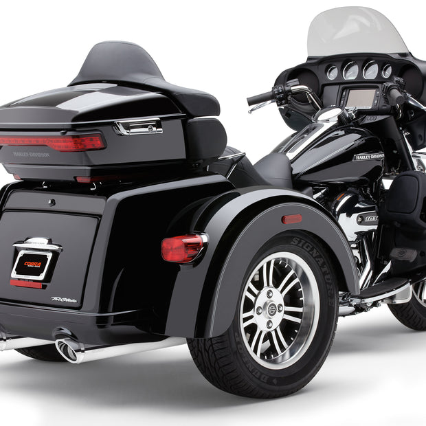 Slip Ons W/Billet Tips Chrome Tri Glide 09 22