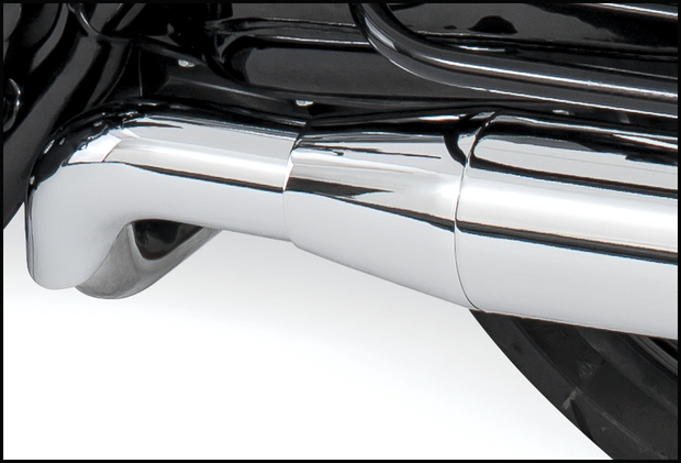 Sharktails Slip Ons 4" Chrome `17 Up Flt/H