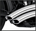 Sharp Curve Radius Chrome W/Chrome Tip M8 Softail