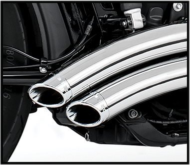 Sharp Curve Radius Chrome W/Chrome Tip M8 Softail