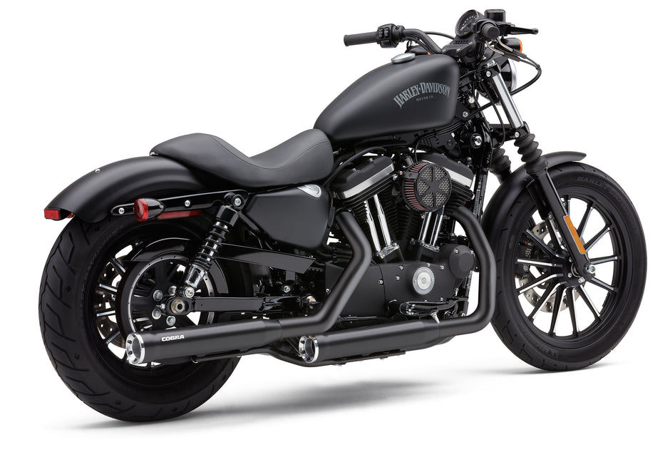 3" Rpt Slip Ons Black Sportster 14 22