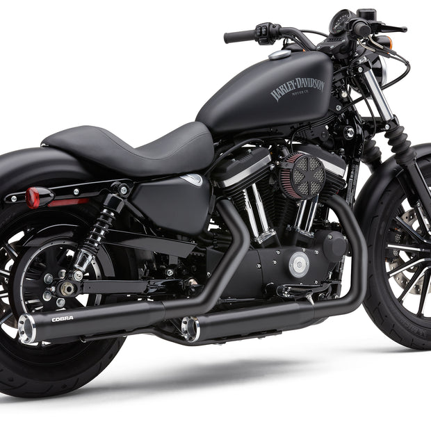 3" Rpt Slip Ons Black Sportster 14 22