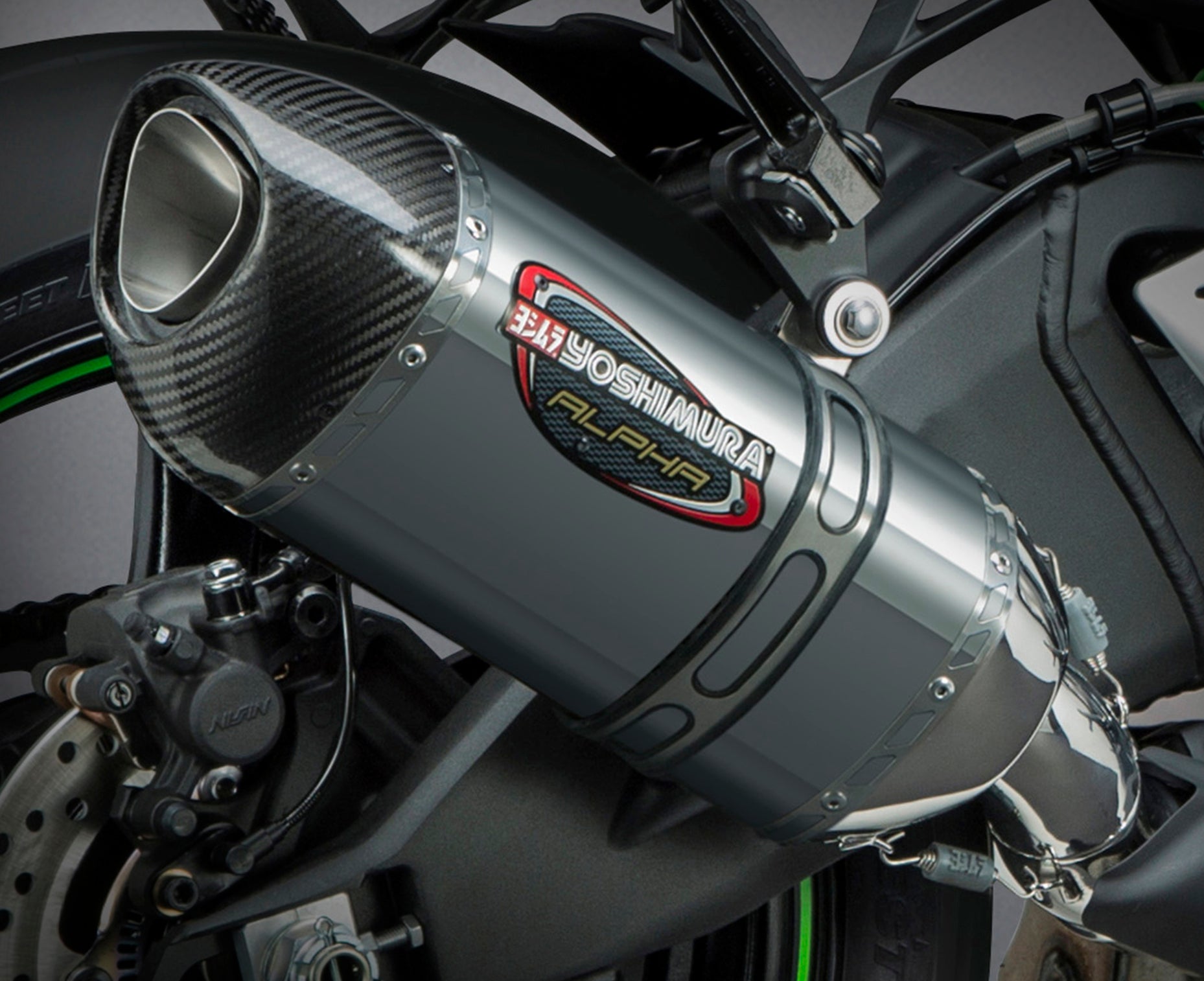 Street Alpha Slip On Exhaust Ss Ss Cf