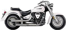 Blvd Slashcut Slip On Chrome Yam V Star 1100