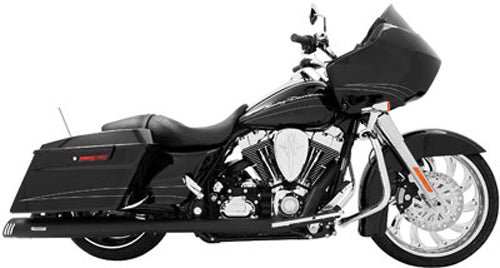 True Dual Exhaust Header Black `95 08 Flt/H