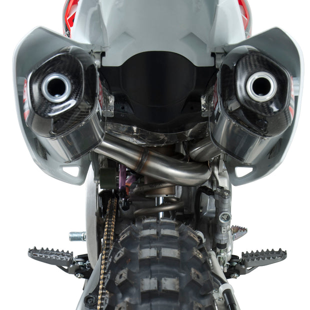 Rs 9 Header/Canister/End Cap Exhaust Dual Slip On Ss Al Cf