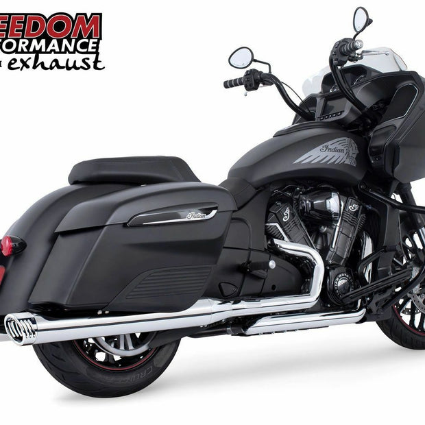 Racing Slip Ons 4" Chrome W/Chrome Tip Indian