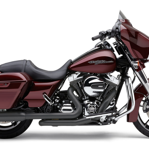 4" Race Pro Slip Ons Black W/Blk Tip Flh/Flt 17 22