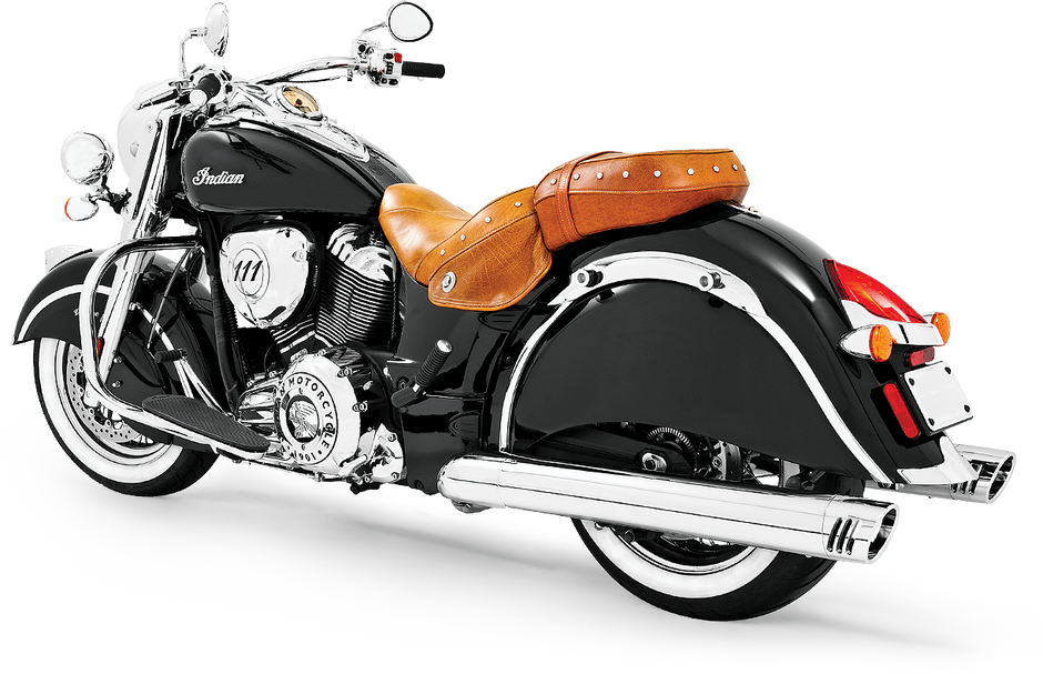 Racing Slip Ons 4" Chrome W/Chrome Tip Indian
