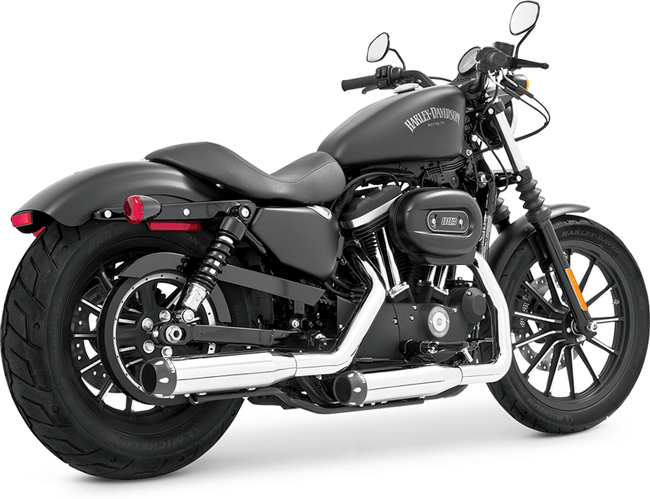 Signature Slip Ons 3.25" Chrm W/Blk Tip `14 20 Sportster