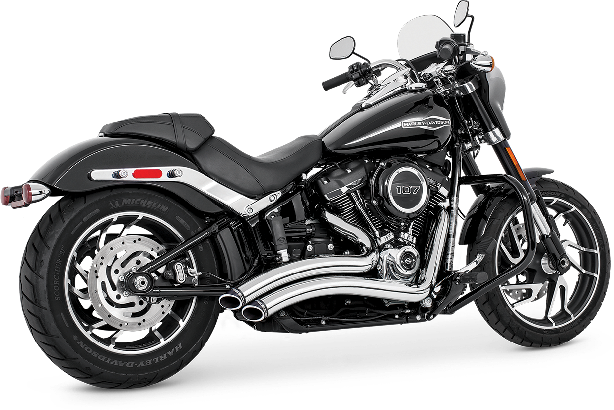 Sharp Curve Radius Chrome W/Chrome Tip M8 Softail
