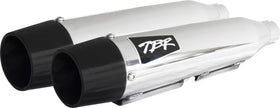 Comp S Slip On Dyna/Sportster Chrome W/Cf End Cap
