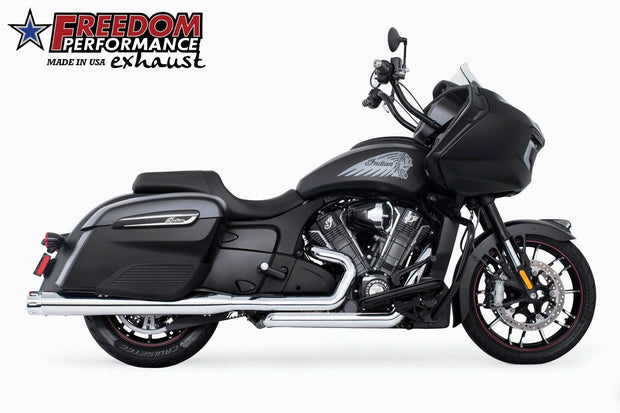 Eagle Slip Ons 4" Chrome W/Chrome Tip Indian