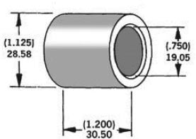 Axle Spacer Zinc 41592 79 3/4"X1.2"