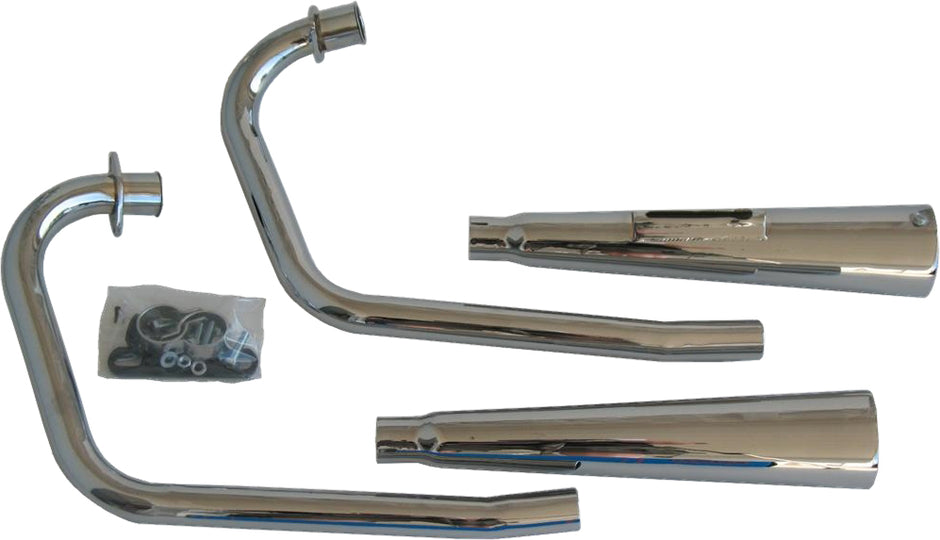 Full System 2/2 Megaphone Honda Chrome