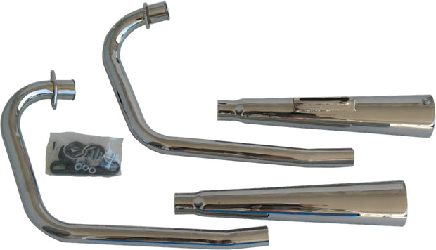 Full System 2/2 Megaphone Honda Chrome