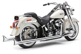 Bad Hombre True Dual Fishtails Chrome Softail 12 17