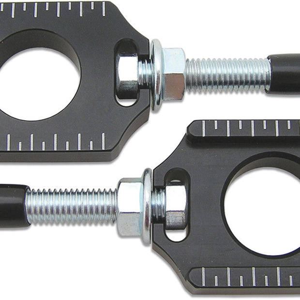 Chain Adjuster Blocks Black Husq/Ktm