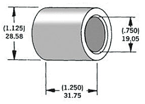 Axle Spacer Zinc 40910 84a 3/4"X1.25"