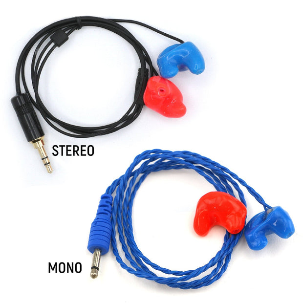 Challenger Semi-Custom Molded Ear Bud Speakers with 1/8  Plug Mono