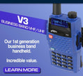 ANALOG ONLY - Rugged V3 - Business Band Two Way Handheld Radio